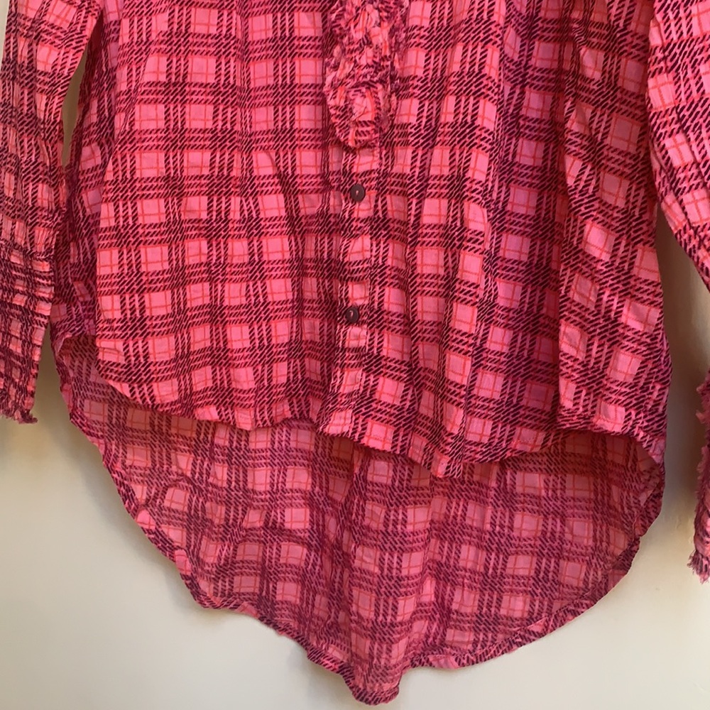 Free People Plaid Miles Tuxedo Shirt NWT - Picture 8 of 15